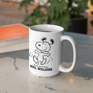 Peanuts Snoopy Greatest Teacher Personalized Coffee Mug