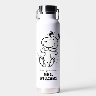 Peanuts   Snoopy Greatest Teacher Personalized Water Bottle