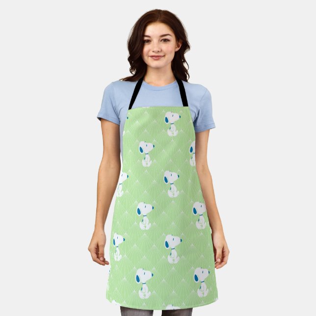 Peanuts | Snoopy Green Deco Dreams Pattern Apron (Worn)