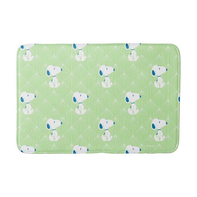 Peanuts | Snoopy Green Deco Dreams Pattern Bath Mat (Front)