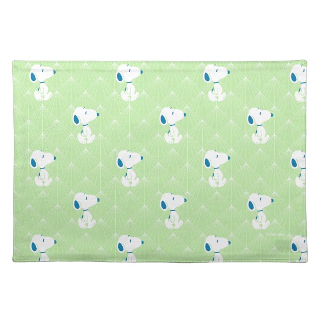 Peanuts | Snoopy Green Deco Dreams Pattern Cloth Placemat (Front)