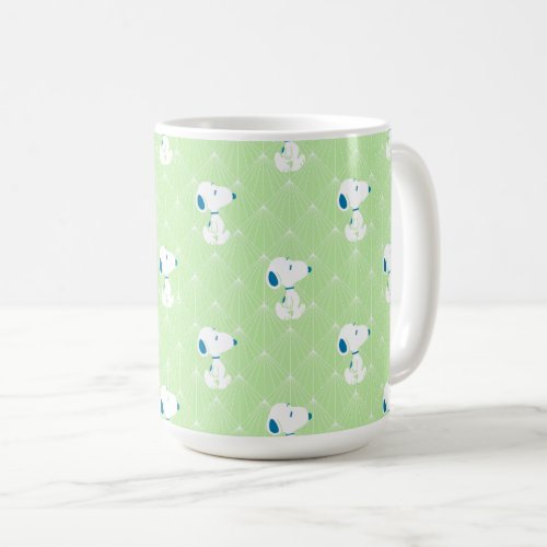 Peanuts  Snoopy Green Deco Dreams Pattern Coffee Mug