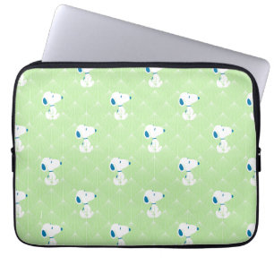 Peanuts Snoopy Green Deco Dreams Pattern Laptop Sleeve