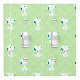 Peanuts Snoopy Green Deco Dreams Pattern Light Switch Cover