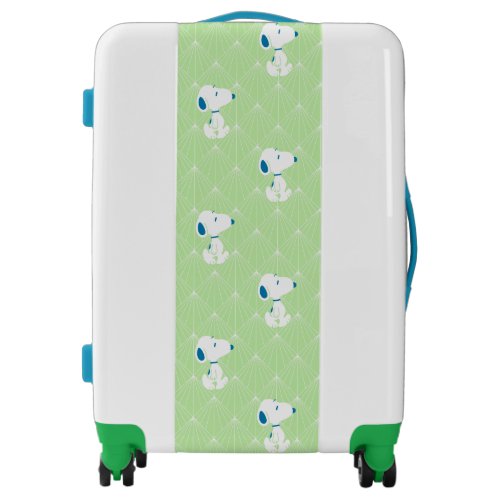 Peanuts  Snoopy Green Deco Dreams Pattern Luggage