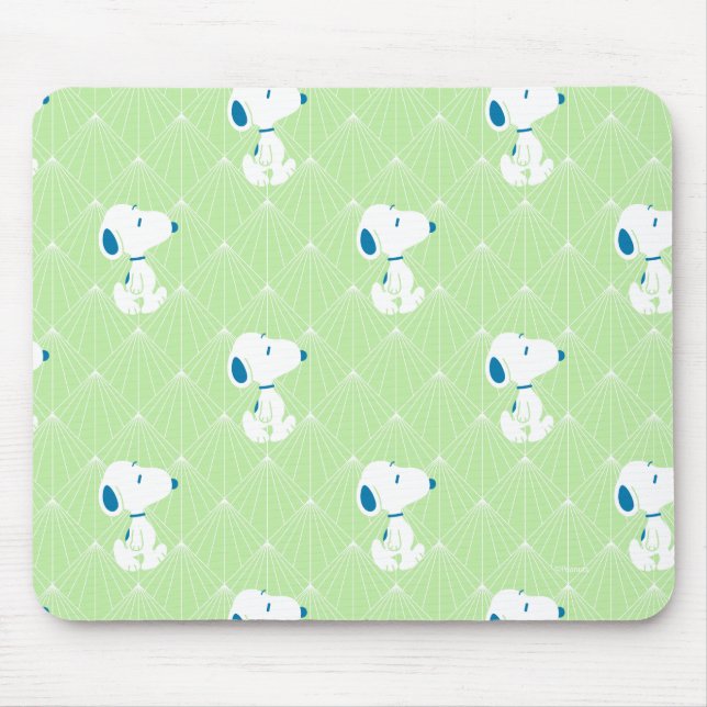 Peanuts | Snoopy Green Deco Dreams Pattern Mouse Pad (Front)
