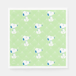 Peanuts   Snoopy Green Deco Dreams Pattern Napkins