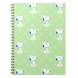 Peanuts Snoopy Green Deco Dreams Pattern Notebook