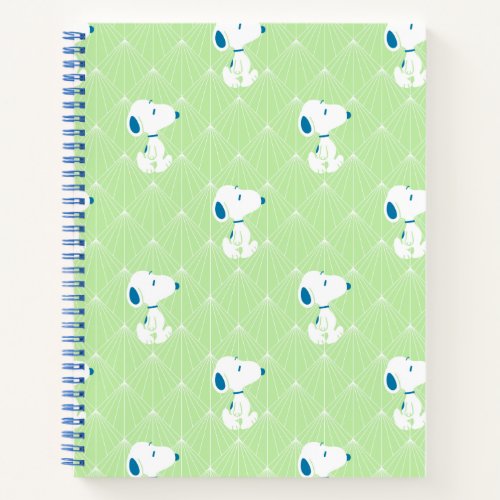 Peanuts  Snoopy Green Deco Dreams Pattern Notebook