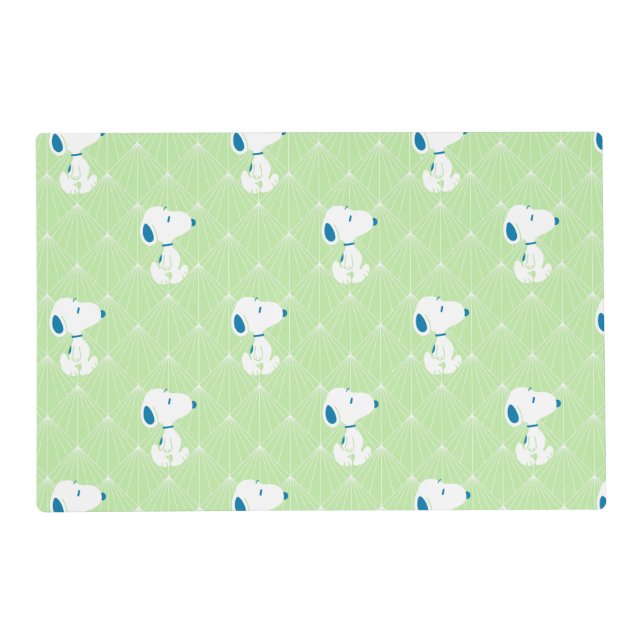 Peanuts | Snoopy Green Deco Dreams Pattern Placemat (Front)