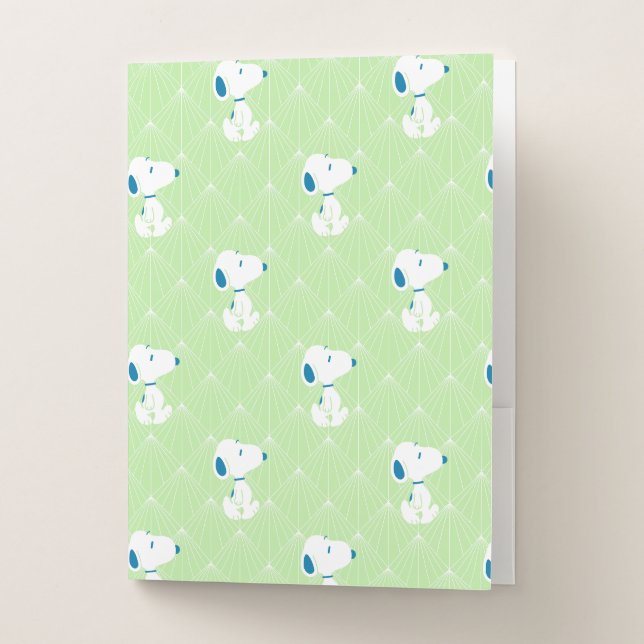Peanuts | Snoopy Green Deco Dreams Pattern Pocket Folder (Front)