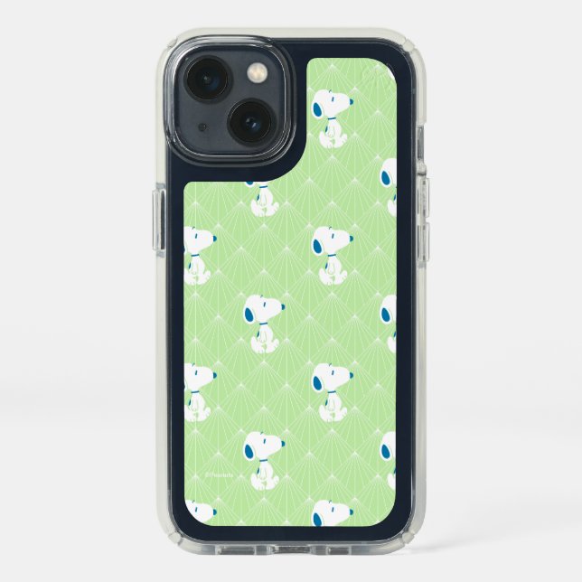 Peanuts | Snoopy Green Deco Dreams Pattern Speck iPhone 13 Case (Front)