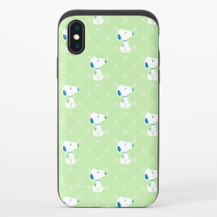 Peanuts   Snoopy Green Deco Dreams Pattern iPhone X Slider Case