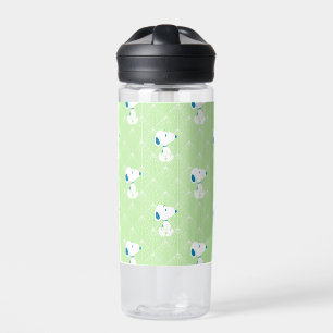 Peanuts Snoopy Green Deco Dreams Pattern Water Bottle