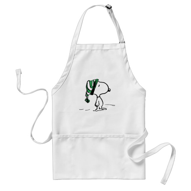Peanuts | Snoopy Green Snow Cap Adult Apron (Front)