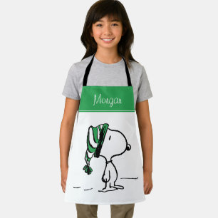 Peanuts   Snoopy Green Snow Cap Apron