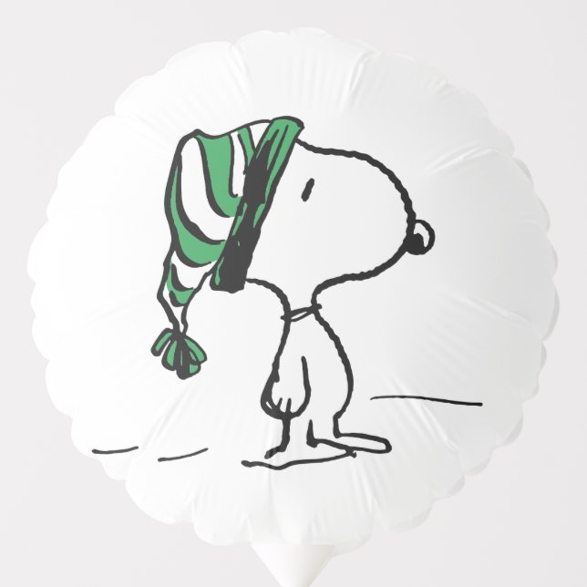 Peanuts | Snoopy Green Snow Cap Balloon (Front)