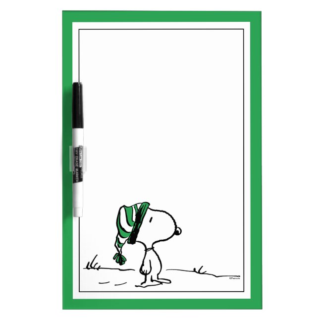 Peanuts | Snoopy Green Snow Cap Dry Erase Board (Front)