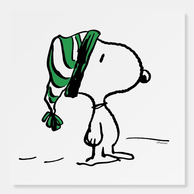 Peanuts | Snoopy Green Snow Cap Foam Board (Front)