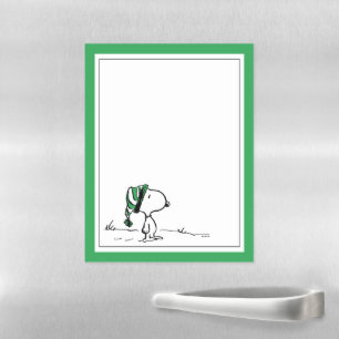 Peanuts   Snoopy Green Snow Cap Magnetic Dry Erase Sheet