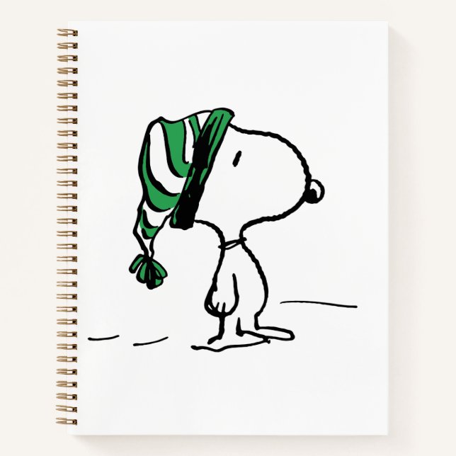 Peanuts | Snoopy Green Snow Cap Notebook (Front)