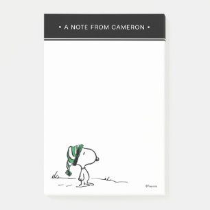 Peanuts Snoopy Green Snow Cap Post-it Notes