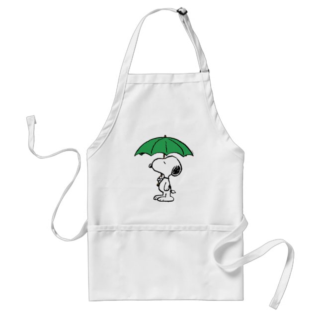Peanuts | Snoopy Green Umbrella Adult Apron (Front)