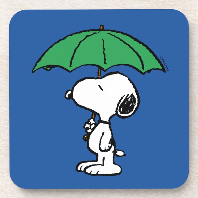 Peanuts | Snoopy Green Umbrella Beverage Coaster (Front)