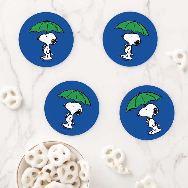 Peanuts | Snoopy Green Umbrella Coaster Set (In Situ)
