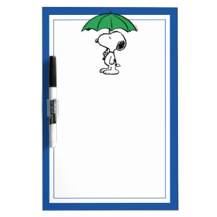 Peanuts Snoopy Green Umbrella Dry Erase Board