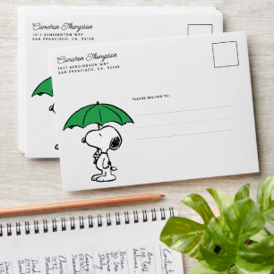 Peanuts Snoopy Green Umbrella Envelope