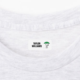 Peanuts Snoopy Green Umbrella Kids' Labels