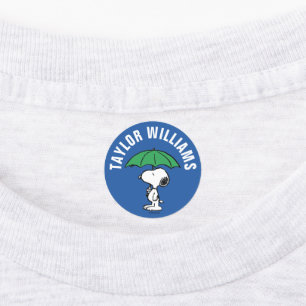 Peanuts Snoopy Green Umbrella Kids' Labels