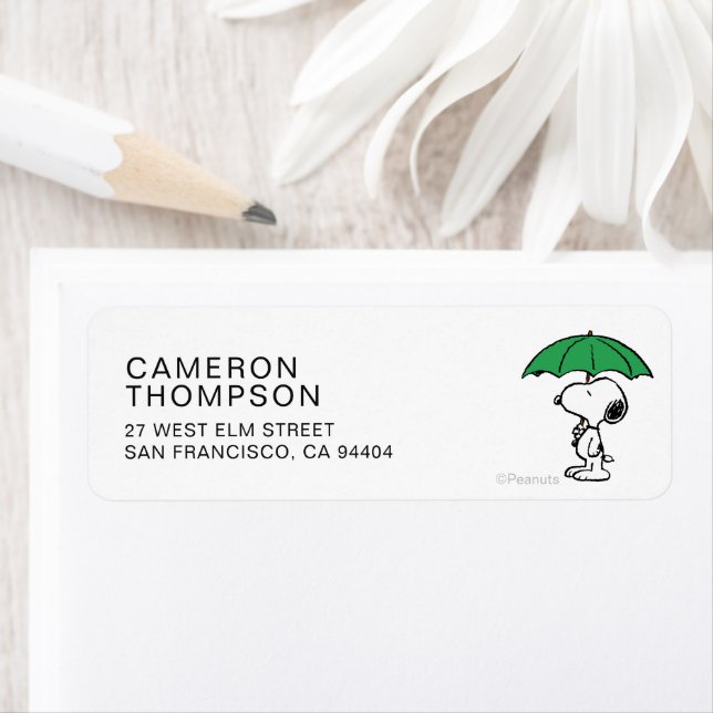 Peanuts | Snoopy Green Umbrella Label (Insitu)