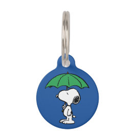 Peanuts Snoopy Green Umbrella Pet ID Tag