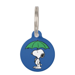 Peanuts Snoopy Green Umbrella Pet ID Tag