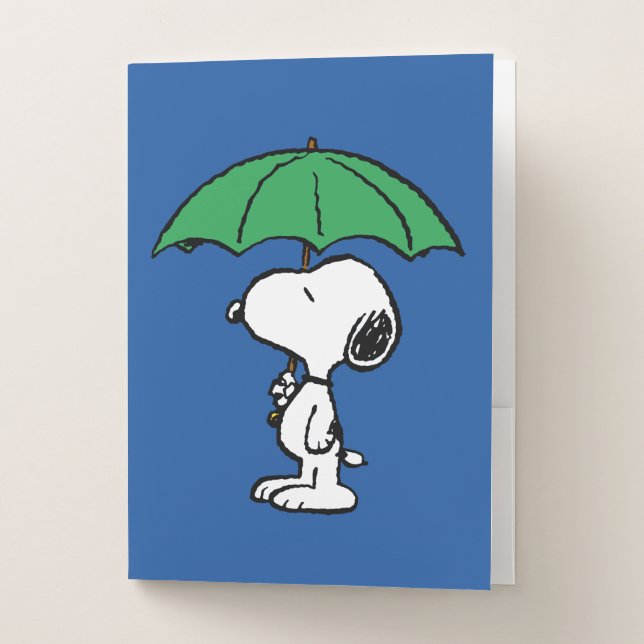Peanuts | Snoopy Green Umbrella Pocket Folder (Front)