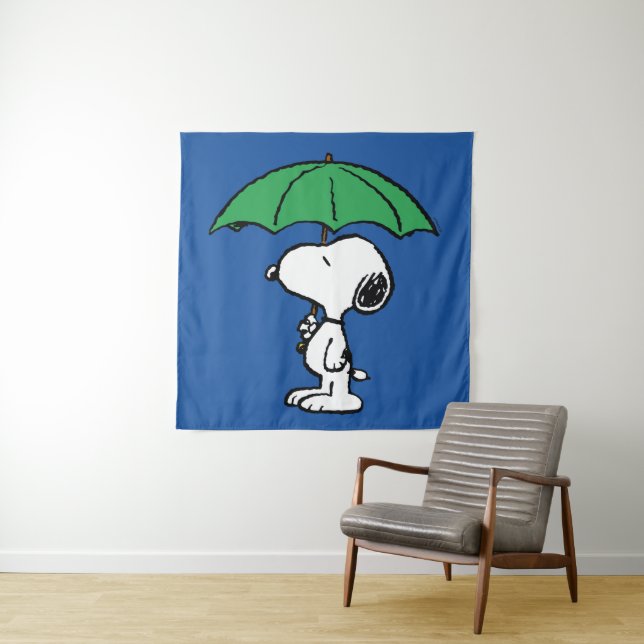 Peanuts | Snoopy Green Umbrella Tapestry (In Situ)