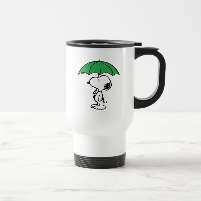 Peanuts | Snoopy Green Umbrella Travel Mug (Right)