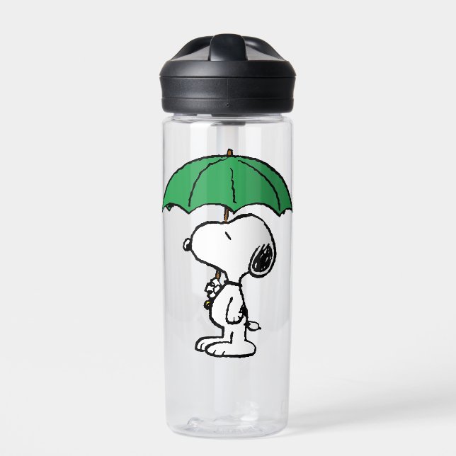 Peanuts | Snoopy Green Umbrella Water Bottle (Front)
