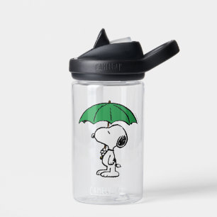Peanuts Snoopy Green Umbrella Water Bottle