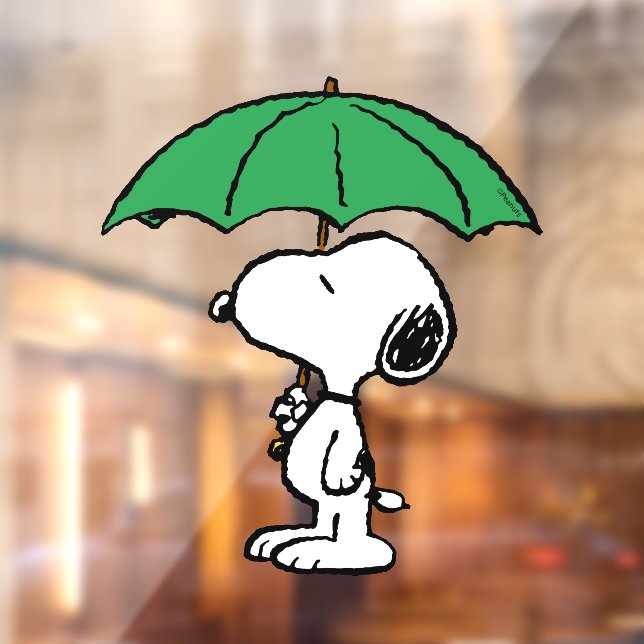 Peanuts | Snoopy Green Umbrella Window Cling (Sheet 2)