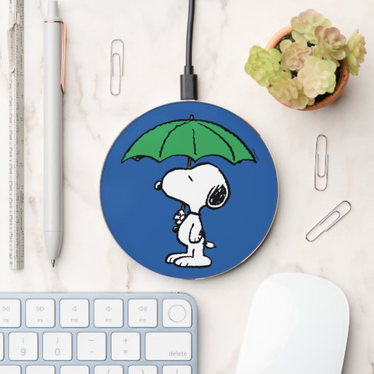 Peanuts | Snoopy Green Umbrella Wireless Charger (Desk)