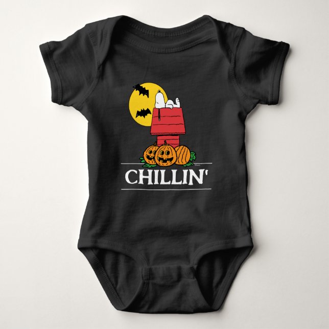 Peanuts | Snoopy Halloween Doghouse Baby Bodysuit (Front)