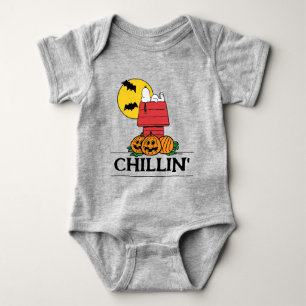 Peanuts   Snoopy Halloween Doghouse Baby Bodysuit