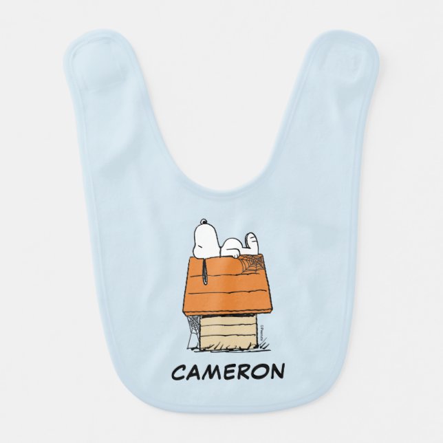 Peanuts | Snoopy Halloween Nap Baby Bib (Front)
