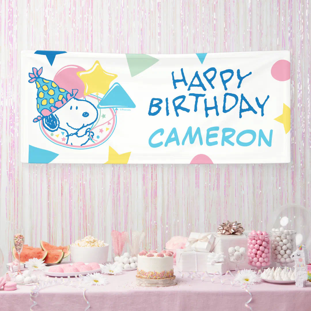 PEANUTS | Snoopy Happy Birthday Balloons Banner

