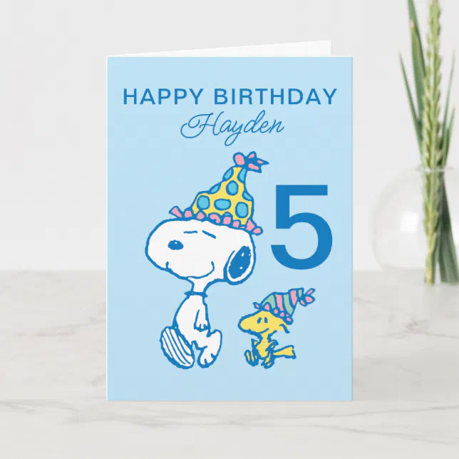 PEANUTS | Snoopy Happy Birthday Card | Zazzle