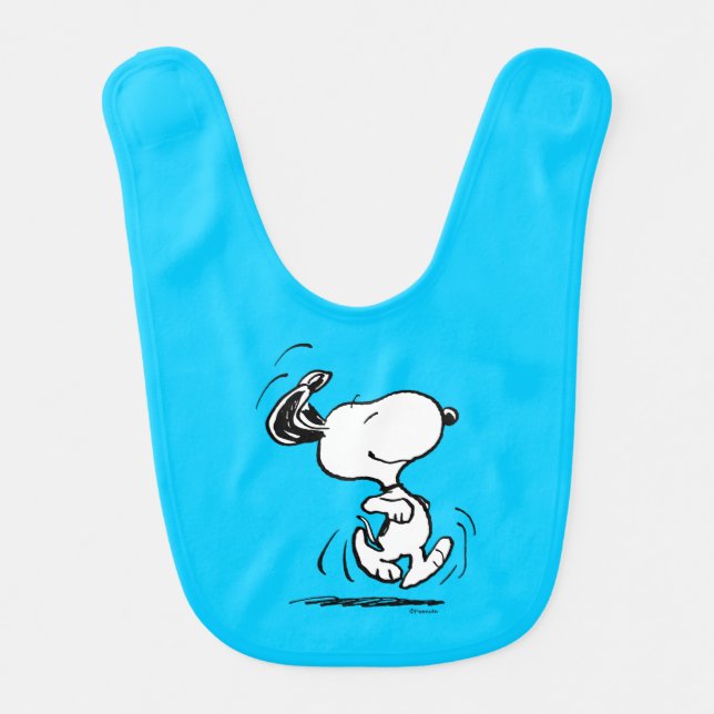 Peanuts | Snoopy Happy Dance Baby Bib (Front)