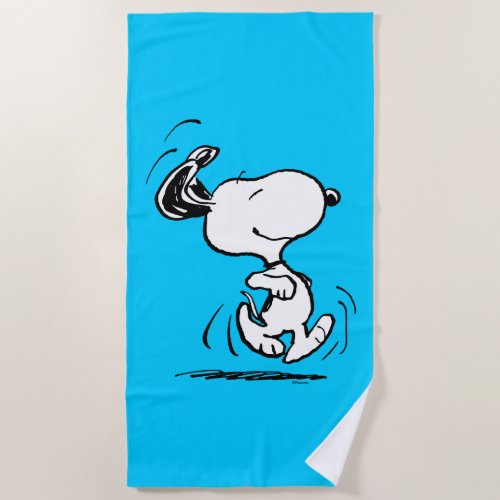 Peanuts  Snoopy Happy Dance Beach Towel